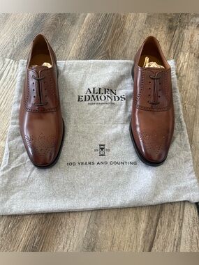 Allen Edmonds Siena Cap Stitch Oxford Dress Shoe Size 10 D